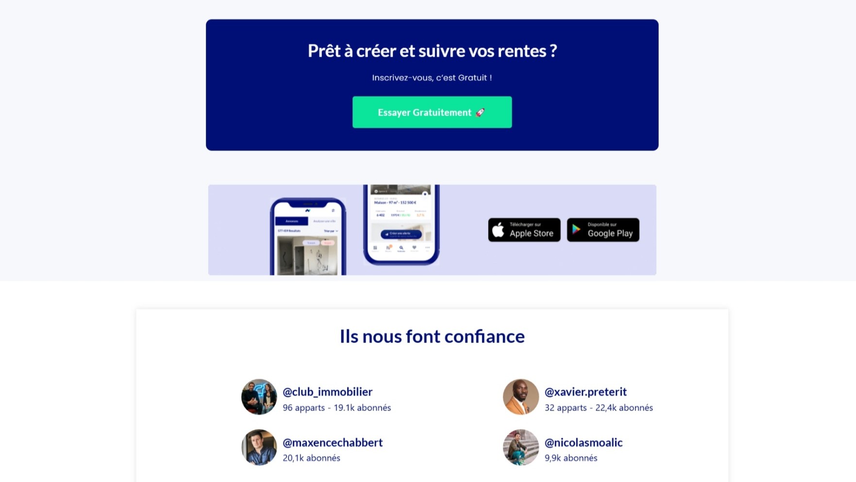 CTA — Appel à l'action prise de contact